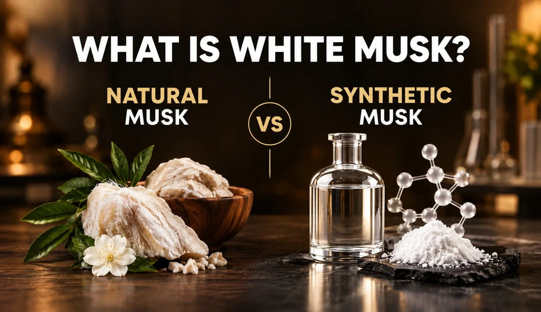 What is white musk? Comparison of natural musk and synthetic musk, showing their different sources and characteristics.