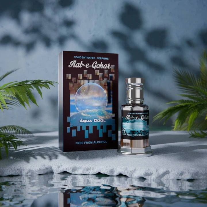 Aab-e-Gohar concentrated perfume with matching Aqua Cool perfume box 