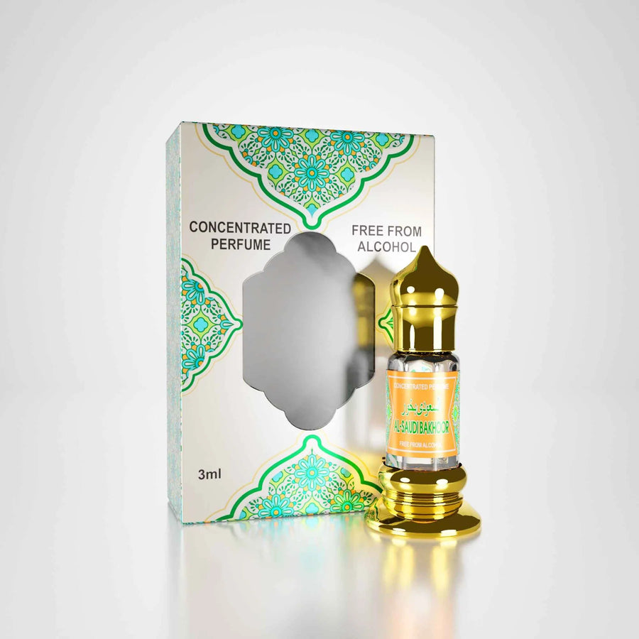 Al Saudi Bakhoor concentrated perfume attar with matching perfume box
