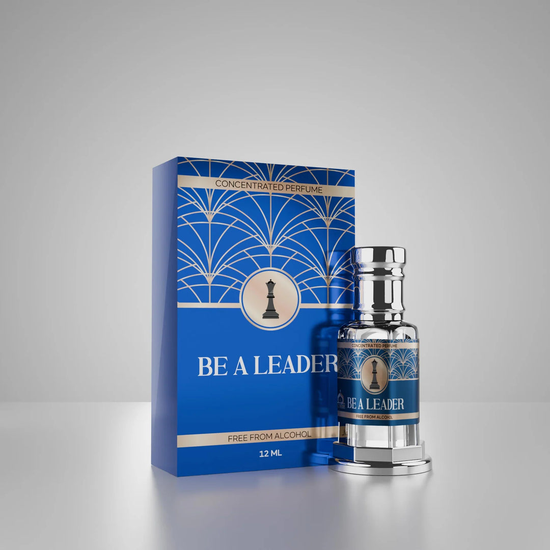 Be A Leader concentrated perfume by Musk Al Mahal with blue luxury fragrance bottle and perfume box 01