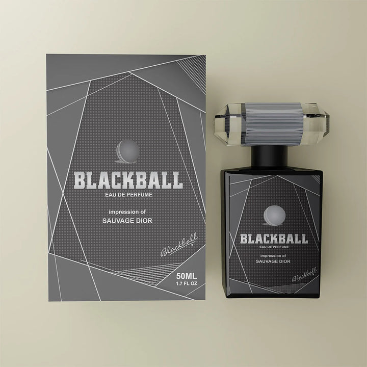 Black Ball Eau de Parfum by Musk Al Mahal in a premium black fragrance bottle 01