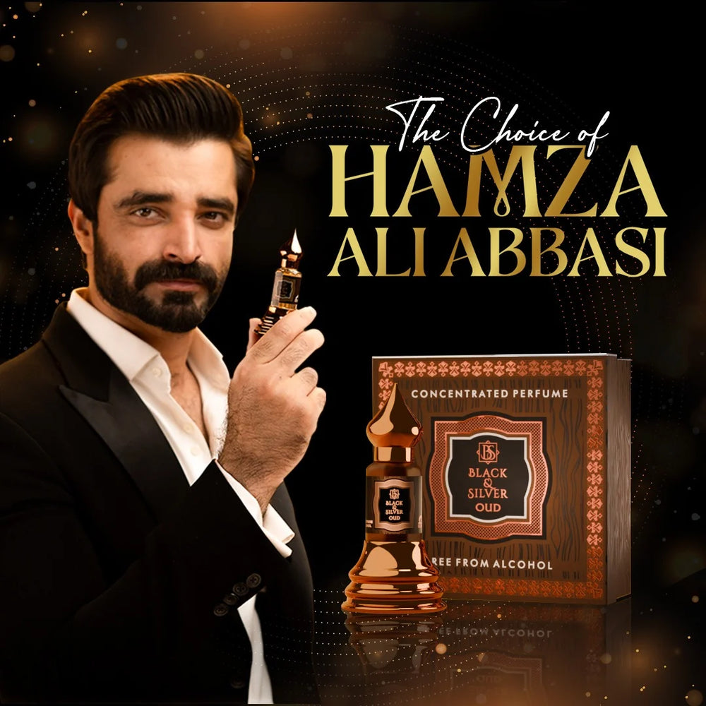 Black & Silver Oud attar oil by Musk Al Mahal with luxury oud fragrance bottle and premium concentrated perfume box 01