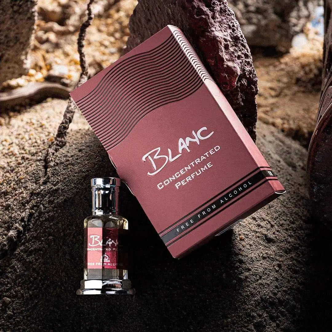 Blanc concentrated perfume with matching pink perfume box