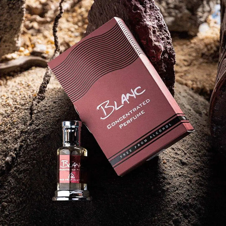Blanc concentrated perfume with matching pink perfume box