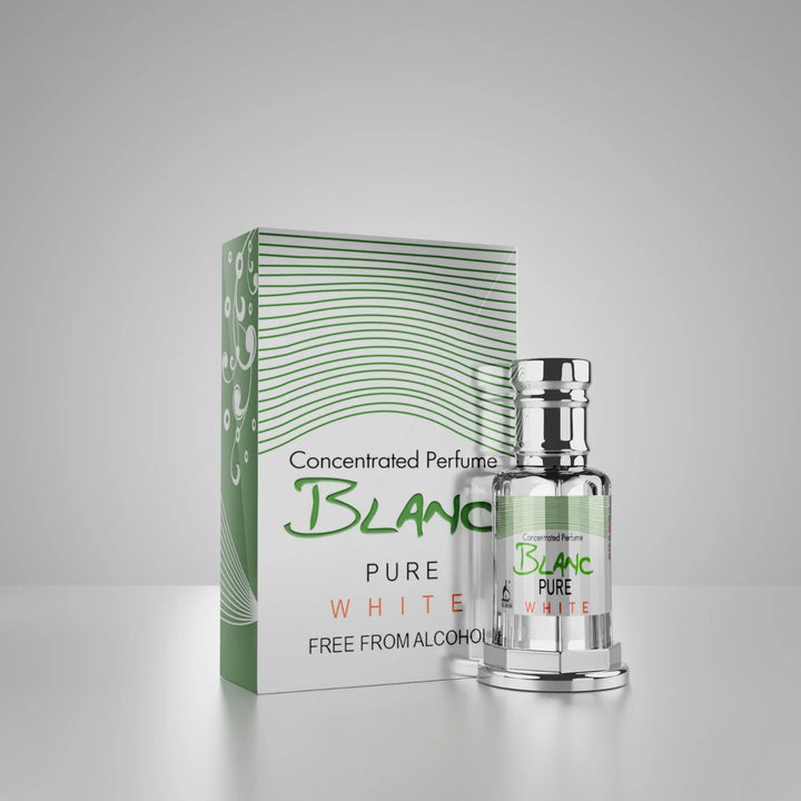 Blanc Pure White concentrated perfume with matching white perfume box