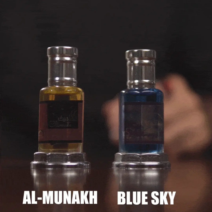 Al-Munakh and Blue Sky concentrated perfume combo bottles