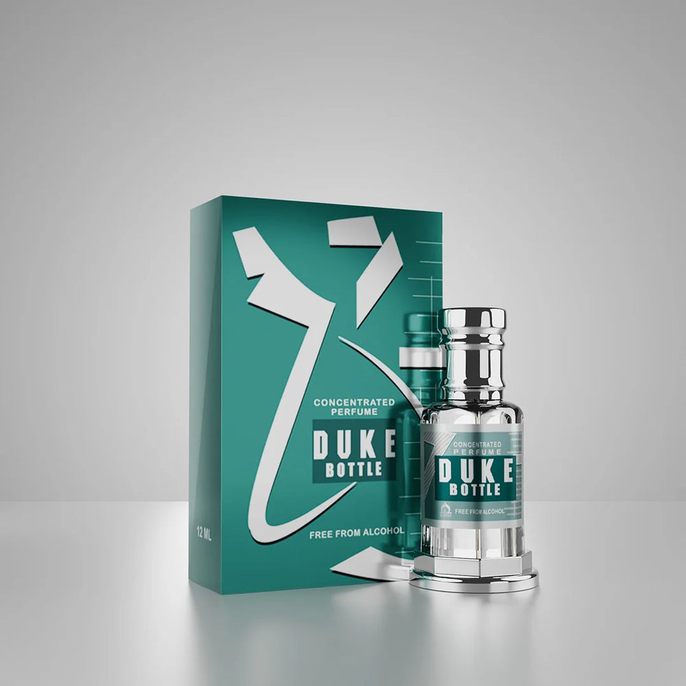 Duke Bottle concentrated perfume with matching green perfume box