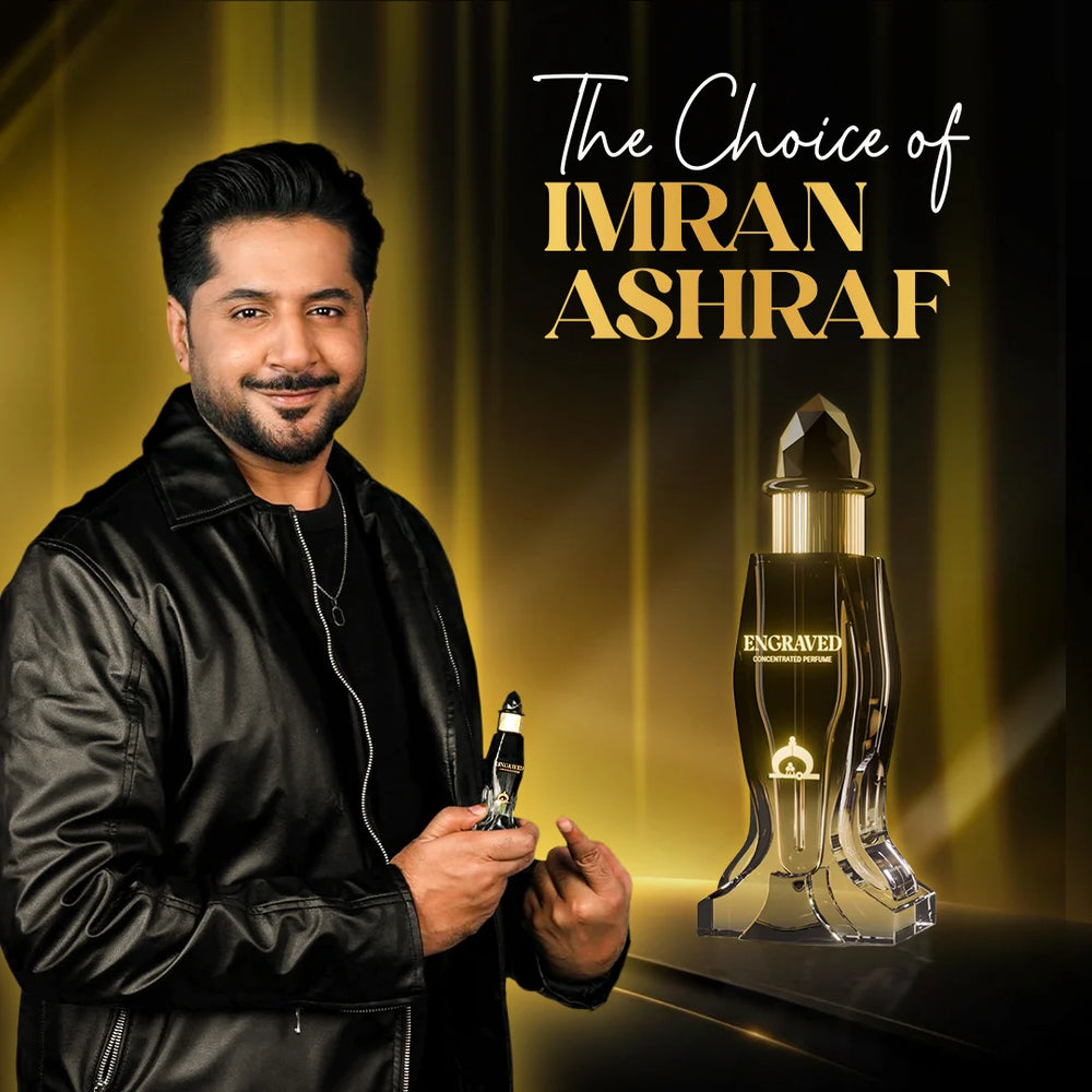 Engraved concentrated perfume by Musk Al Mahal with luxury black and gold fragrance bottle and premium perfume box 03