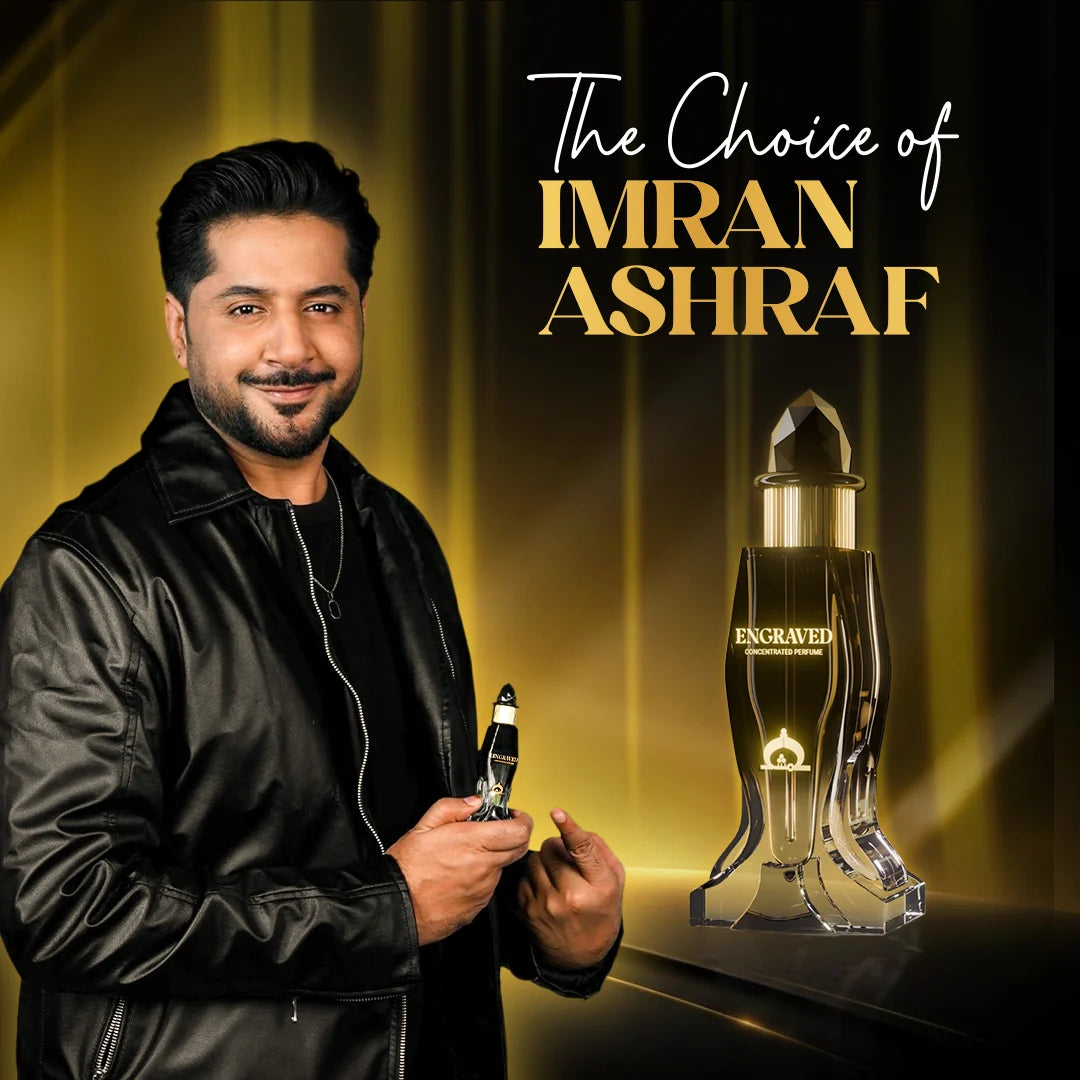 Engraved concentrated perfume by Musk Al Mahal with luxury black and gold fragrance bottle and premium perfume box 03