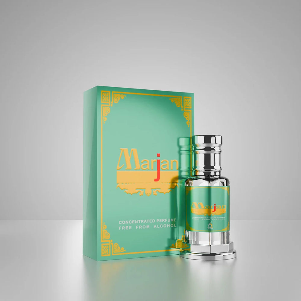 Marjan concentrated perfume with matching green perfume box
