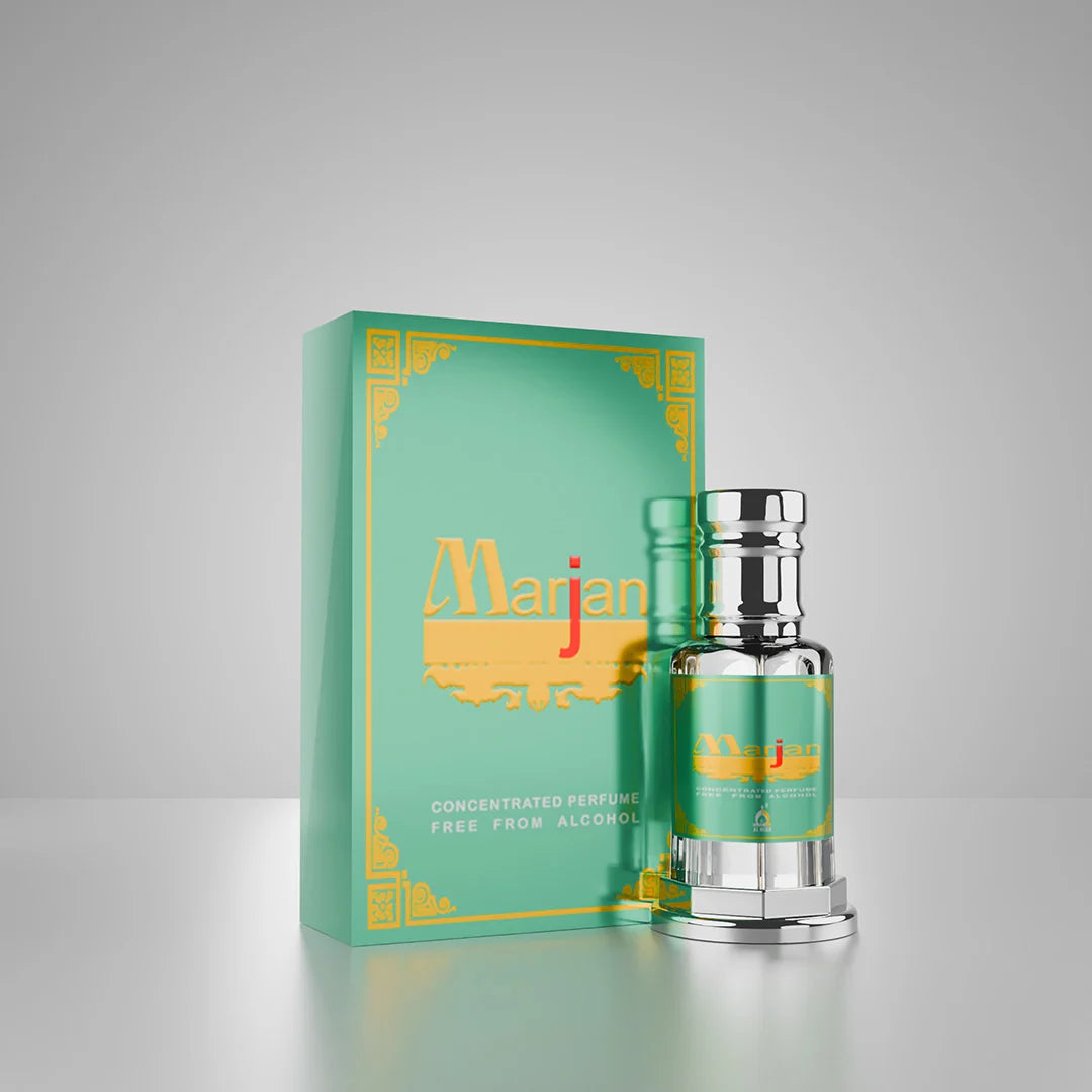 Marjan concentrated perfume with matching green perfume box