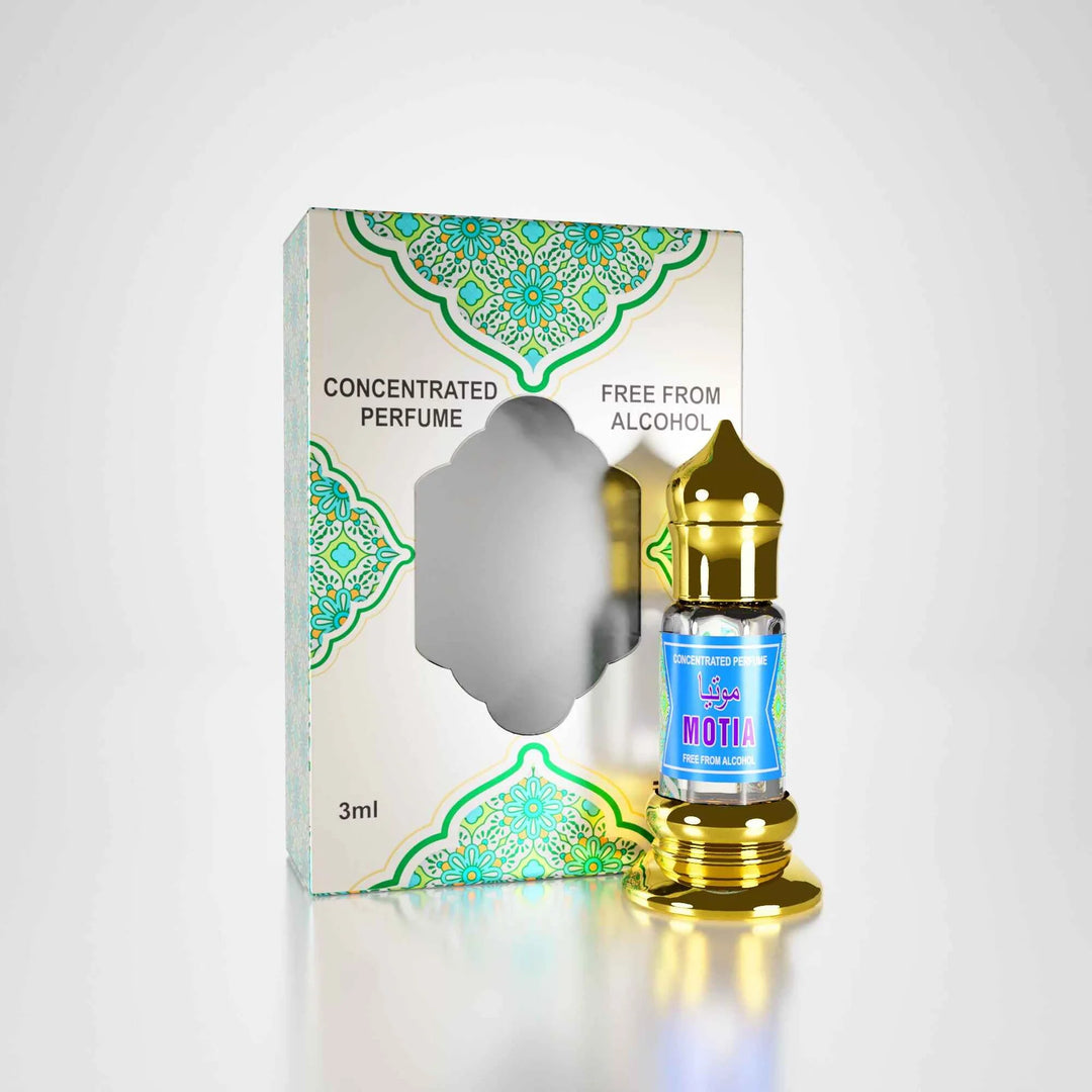 Motia concentrated perfume attar with matching perfume box