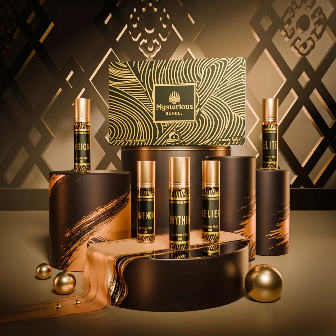 Mysterious Bundle featuring assorted concentrated perfumes by Musk Al Mahal