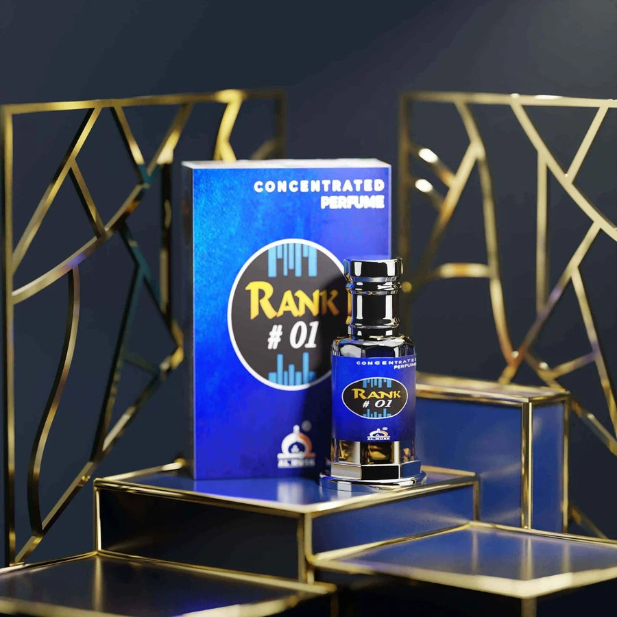 Rank #01 concentrated perfume with matching blue perfume box