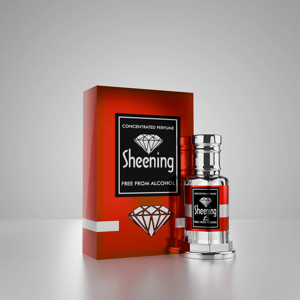 Sheening concentrated perfume with matching red perfume box