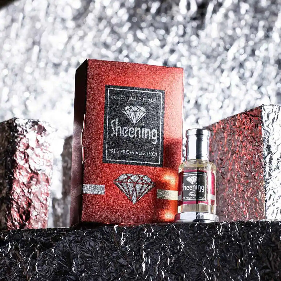 Sheening concentrated perfume with matching red perfume box