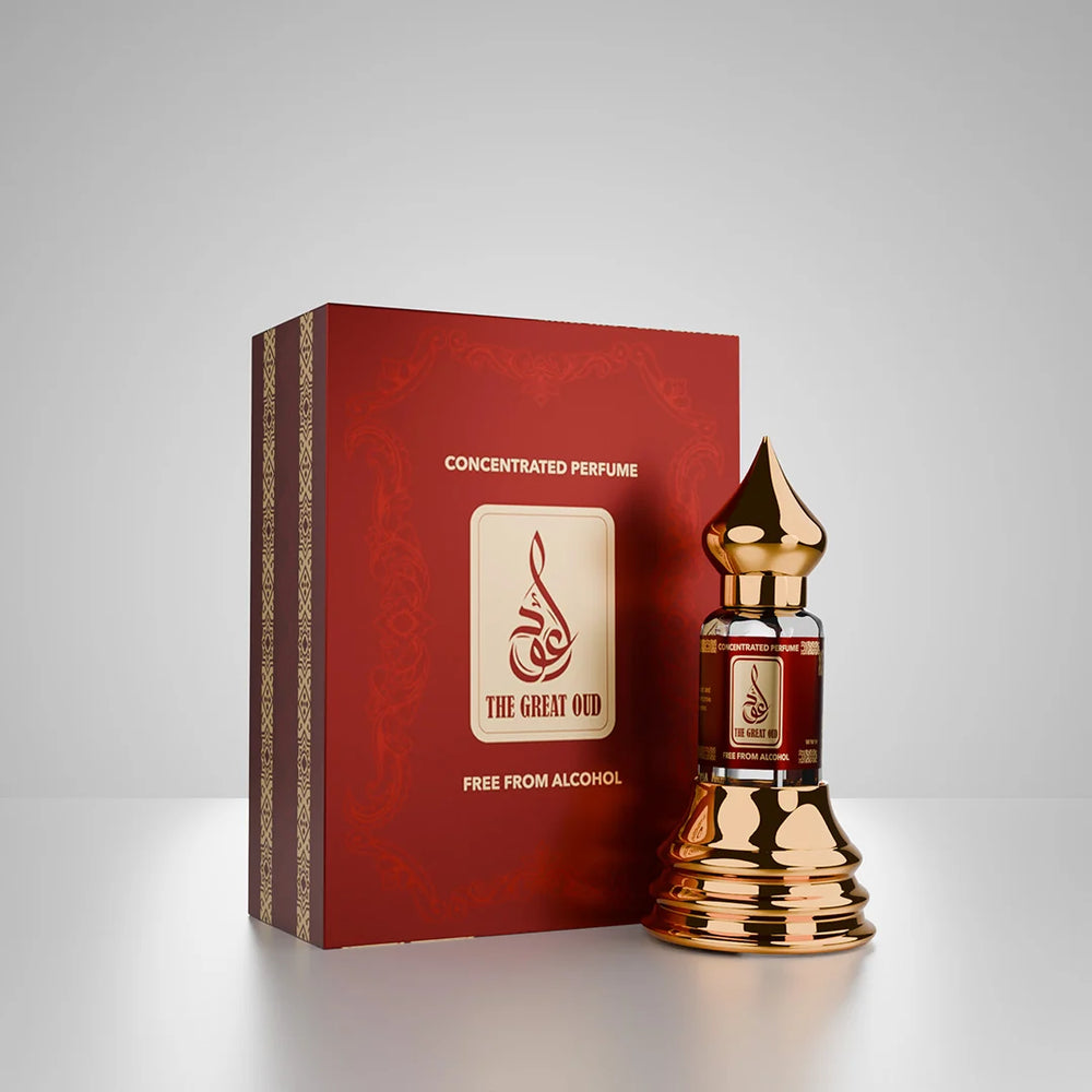 The Great Oud concentrated perfume attar with matching red perfume box 01