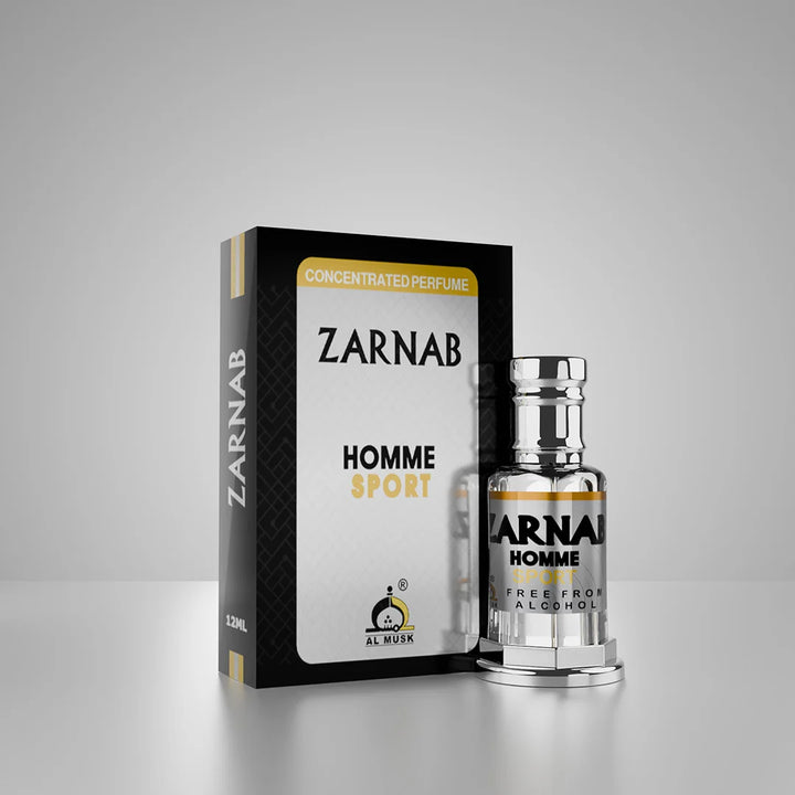 Zarnab Homme Sport concentrated perfume with matching black perfume box 01